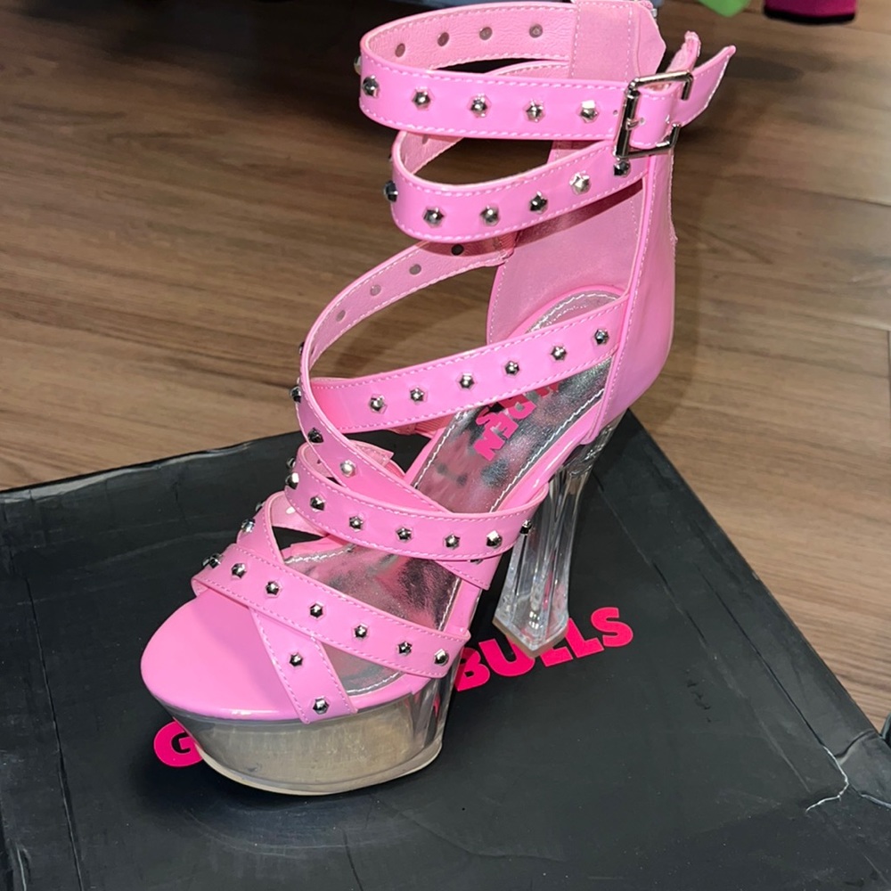 Candy pink platform heel